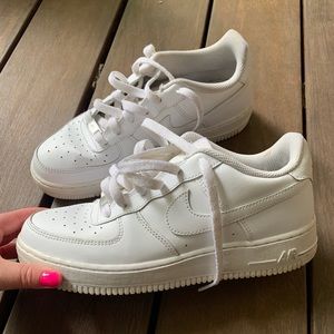 White Nike Low Top Air Force Ones